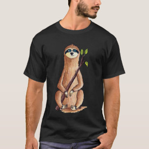 T-shirt Cute Funny Wildlife Sloth Edmonston Studios