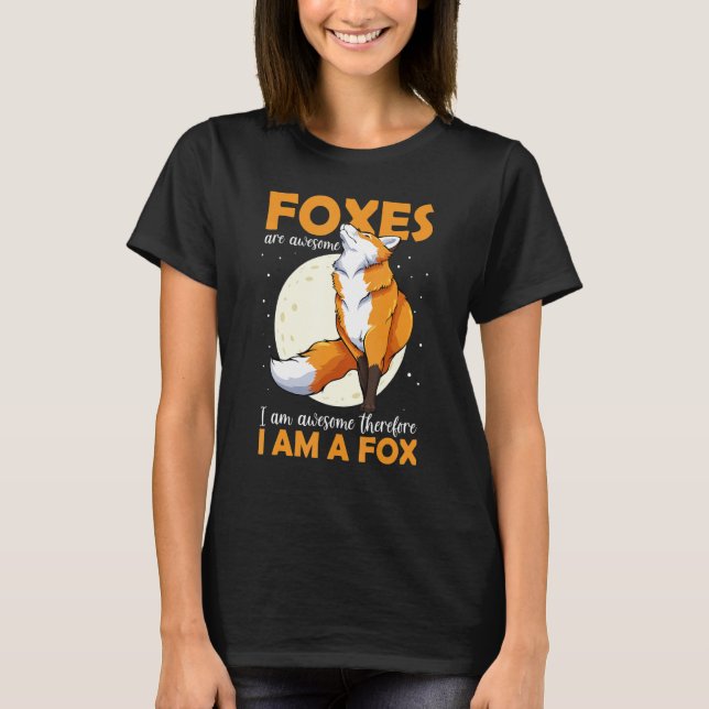 T-shirt Cute Furry Foxes Retro Animal Zoo Classic Passion  (Devant)