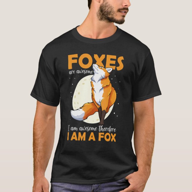 T-shirt Cute Furry Foxes Retro Animal Zoo Classic Passion  (Devant)