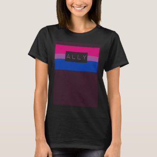T-shirt Cute Gay LGBTQ Ally Bisexual Pride Flag Queer Love