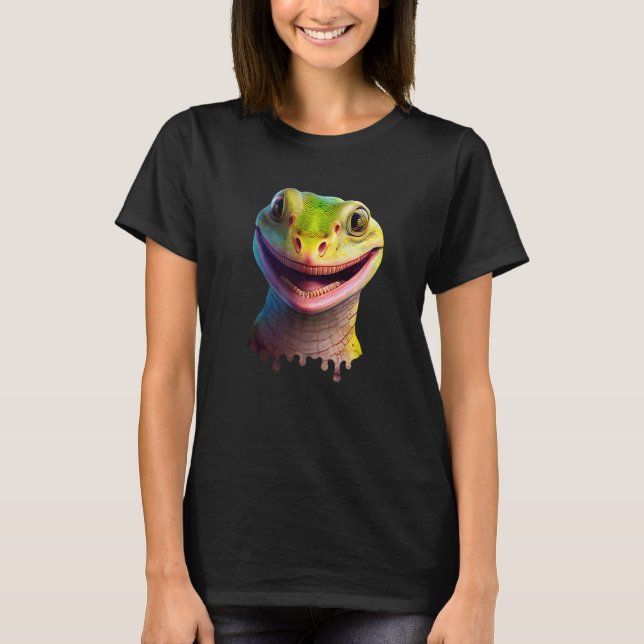T-shirt Cute Gecko  Wildlife Lizard  1 (Devant)