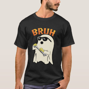 T-shirt Cute Ghost bruh Funny Family Matching Halloween Co