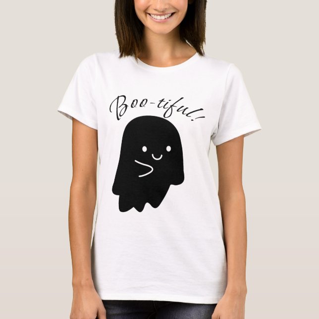 T-shirt Cute Ghost Graphic Tee for Women (Devant)