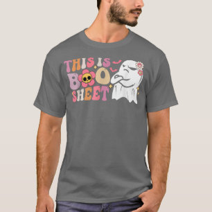 T-shirt Cute Ghost Halloween Éffrayant Ceci Est La Feuille