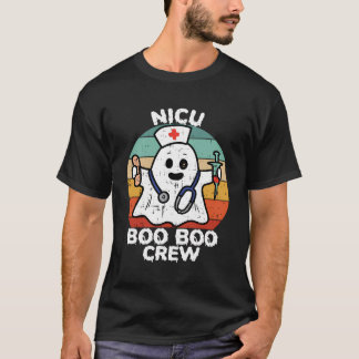 T-shirt Cute Ghost Halloween Nicu Boo Boo Crew Neonatal