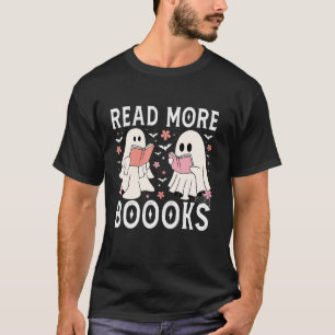 T-shirt Cute Ghosts Livres Lire Plus Livres Drôle Enseigna