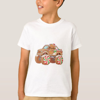 T-shirt Cute Gingerbread Candy Monster Truck – Festive Hol