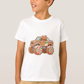 T-shirt Cute Gingerbread Candy Monster Truck – Festive Hol