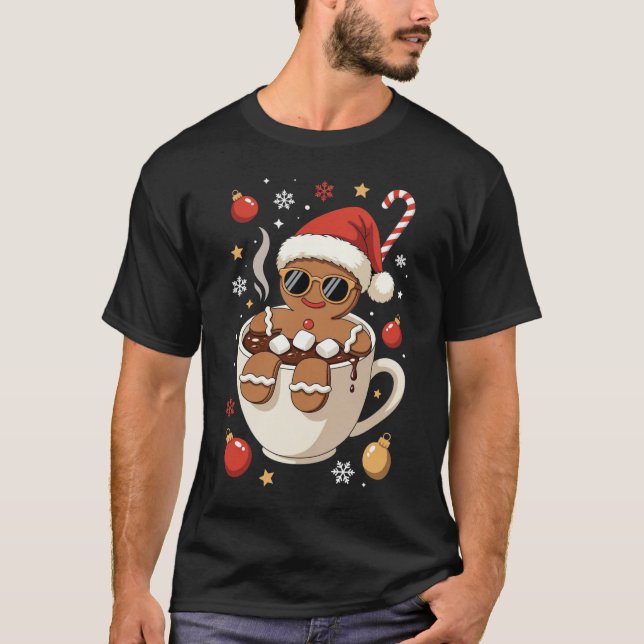 T-shirt Cute Gingerbread Christmas Holiday (Devant)