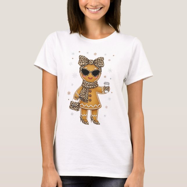 T-shirt Cute Gingerbread Leopard Cookies Lover (Devant)