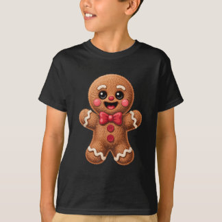 T-shirt Cute Gingerbread Man Festive Holiday Cookie Xmas