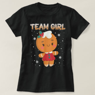T-shirt Cute Gingerbread Team Girl Design