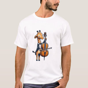 T-shirt Cute Giraffe Jouer Cello Giraffes Musicien Musique