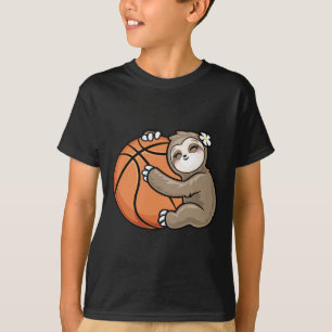 T-shirt Cute Girl Loth Sloth Basketball