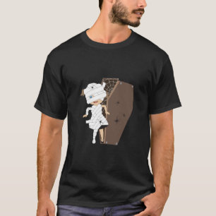 T-shirt Cute Girl Mummy Coffin Halloween Design