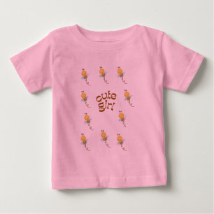 T-shirt "Cute Girl"with honey bee toddler