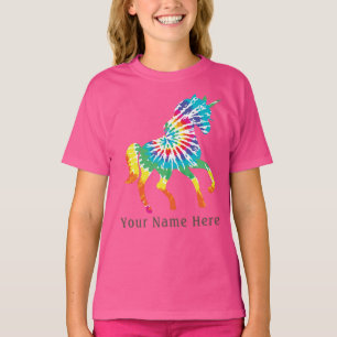 T-shirt Cute Girls nom personnalisé Dancing cravate coloré