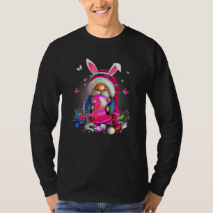 T-shirt Cute Gnome Hugs Bunny Oeufs Gnomes de chasse Joyeu
