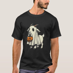 T-shirt Cute Goat Ghost Pun mème Trick ou Treat Funny Hall