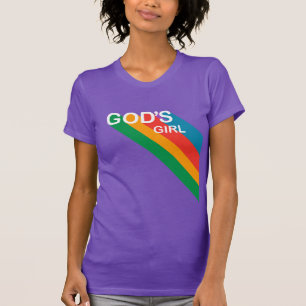T-shirt Cute God's Girl Rainbow Inspirational Christian