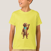 Cute Golden Retriever Flea Collar Cartoon Characte