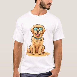 T-shirt Cute Golden Retriever Lunettes de Soleil |