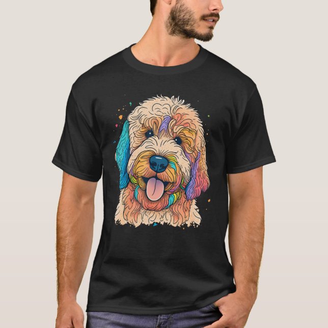 T-shirt Cute Goldendoodle Dog on Golden Doodle  1 (Devant)