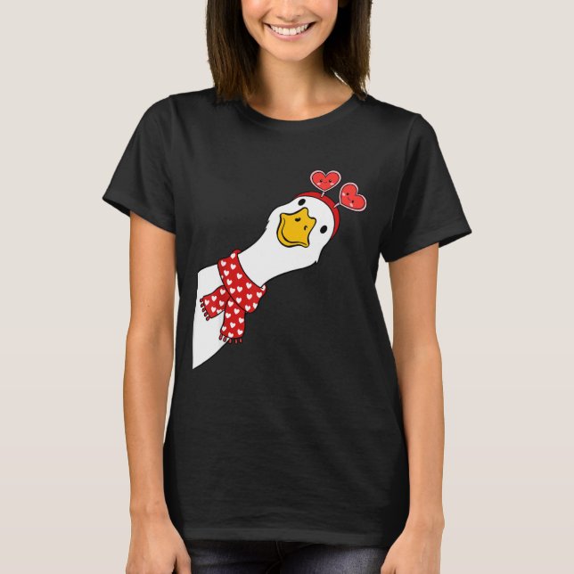 T-shirt Cute Goose Xoxo Be Mine Happy Valentine's Day Wome (Devant)