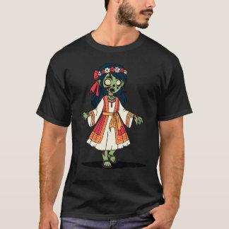T-shirt Cute Greek Zombie Girl retro