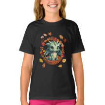 Cute Green Dragon “Autism Awesome Autumn” Design 