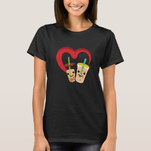 T-shirt Cute Green Tea Boba et Taro Milk Amateurs