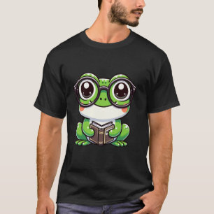 T-shirt Cute Grenouille verte livre de lecture Amine Read