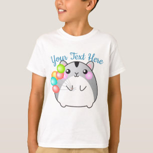 T-shirt Cute Grey Kawaii Hamster