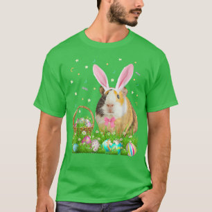 T-shirt Cute Guinée Pig Easter Day Bunny Eggs Easter Costu