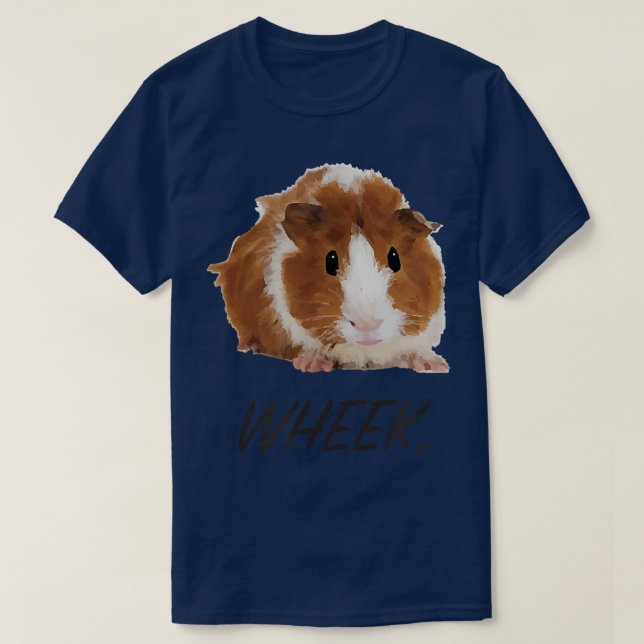 T-shirt Cute Guinée Pig Wheek Blanc Gris (Design devant)