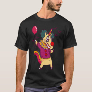 T-shirt Cute Halloween Clown Unicorn Petit Unicor Éffrayan