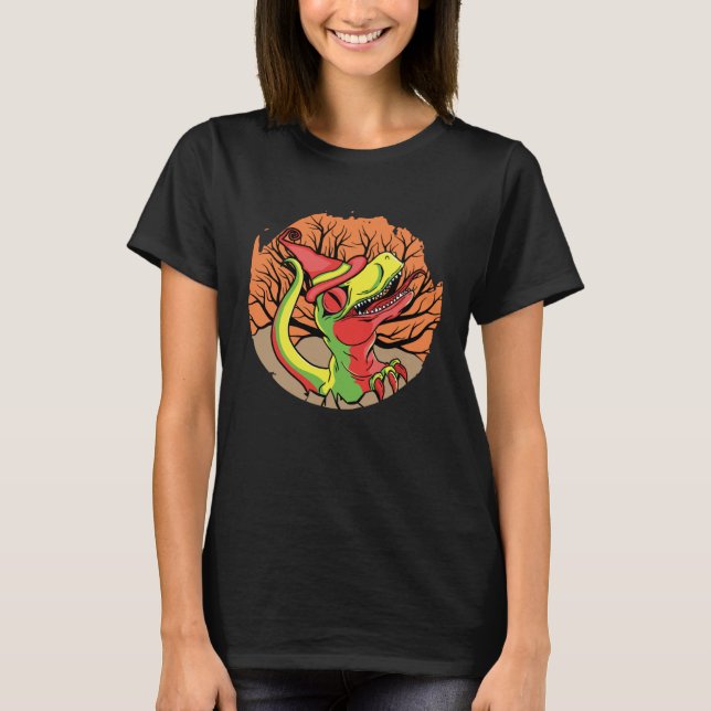 T-shirt Cute Halloween Dino Rex (Devant)