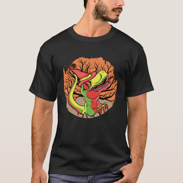 T-shirt Cute Halloween Dino Rex (Devant)