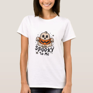 T-shirt Cute Halloween Ghost Retro : Parlez Éffrayant avec