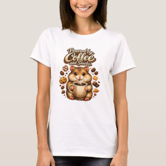 T-shirt Cute Hamster Coffee Lover Funny Coffee Hamster Des