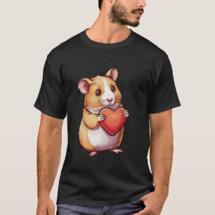 T-shirt Cute Hamster Holt Coeur Adorable Poster de animal