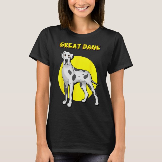 T-shirt Cute Harlequin Great Dane (Devant)
