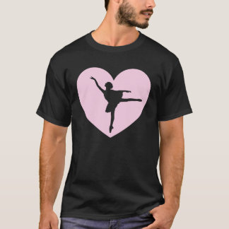 T-shirt Cute Heart Ballet  Dancing Ballerina