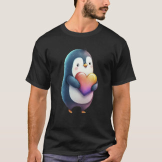 T-shirt Cute Heart Penguin Animal Valentines My Valentine 