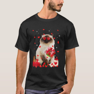 T-shirt Cute Himalayan Chat Valentine Fun Chat Papa Chat M