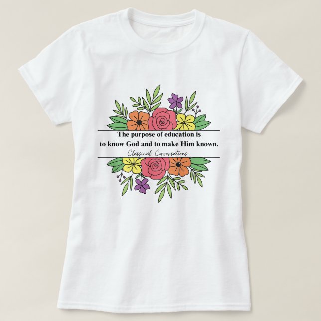 T-shirt Cute Homeschool CC Conversations Christian (Design devant)