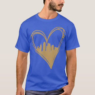 T-shirt Cute I Love Kansas City Missouri Cityscape Heart