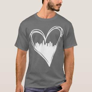 T-shirt Cute I Love Los Angeles California Cityscape Blanc