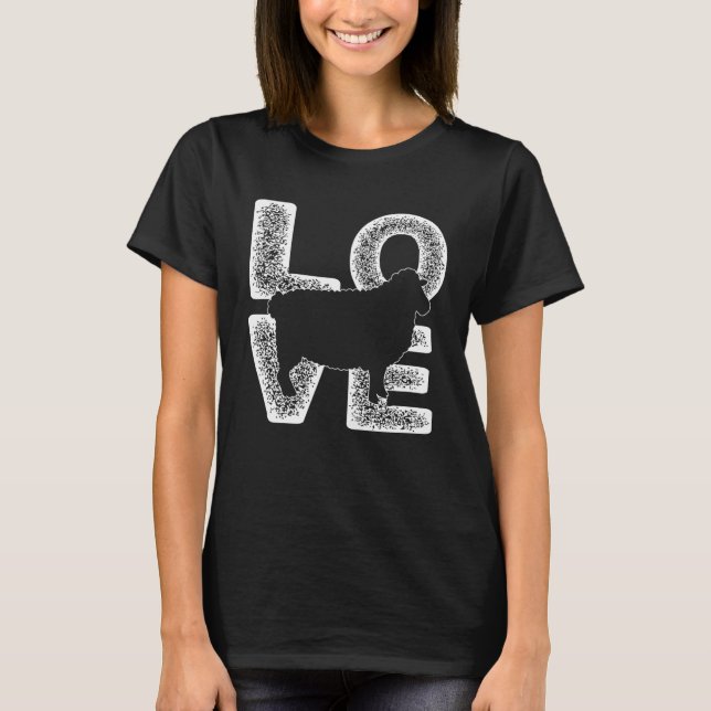 T-shirt Cute I Love Sheep Theme Idea For Farm Animal (Devant)