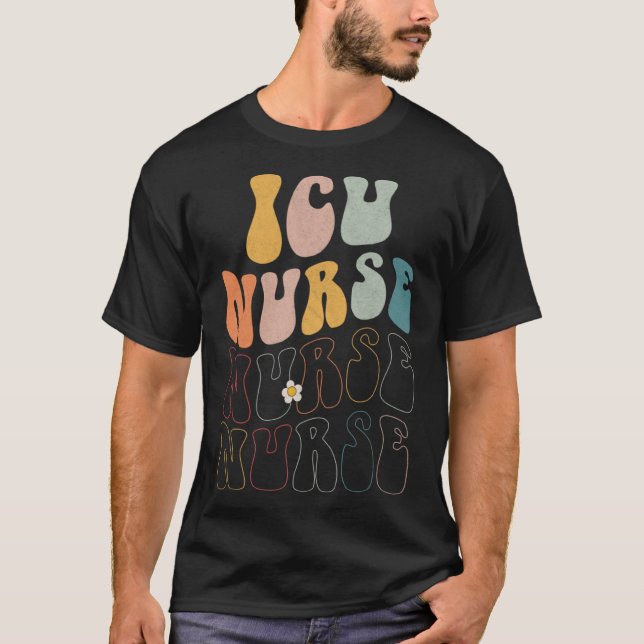 T-shirt Cute infirmière Super de l'ICU RN ICU ER Reprise p (Devant)